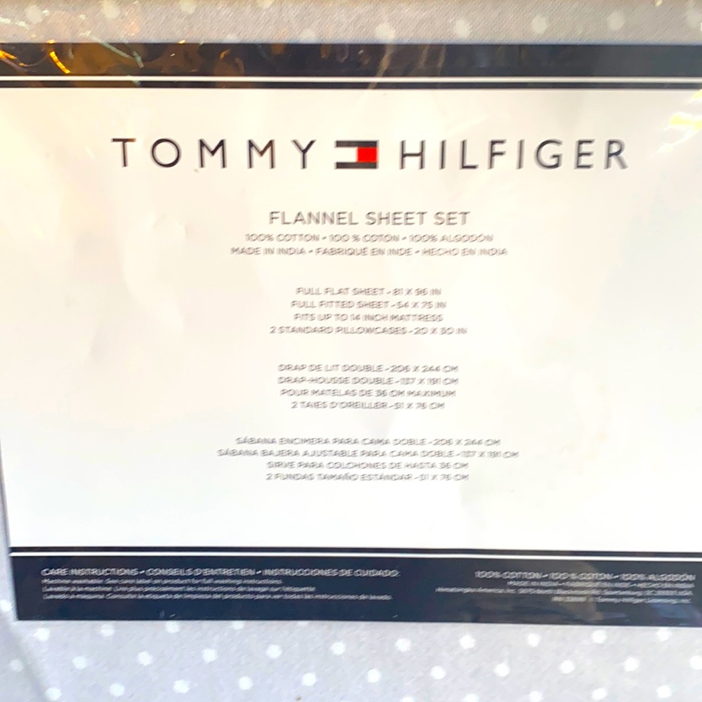 Tommy Hilfiger flannel sheet set - full size